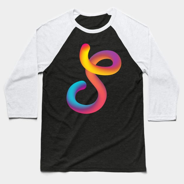 Curly S Baseball T-Shirt by MplusC